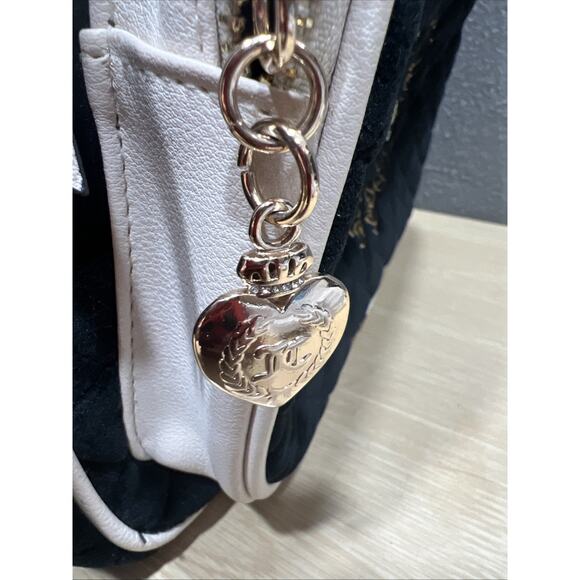 Juicy Couture Black Royal Moment Velour Velvet Backpack Bag Handbag Black/Beige main image 12